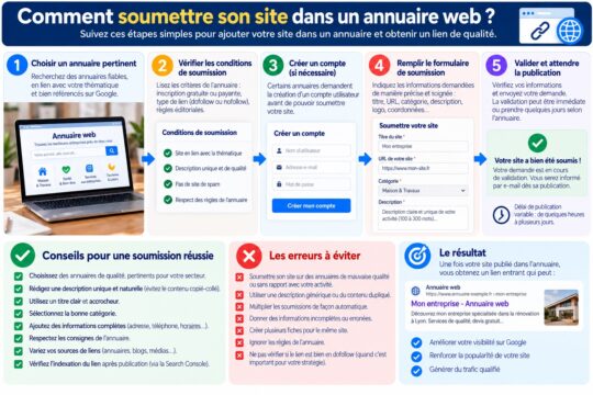Comment soumettre son site dans un annuaire web : le guide pas à pas